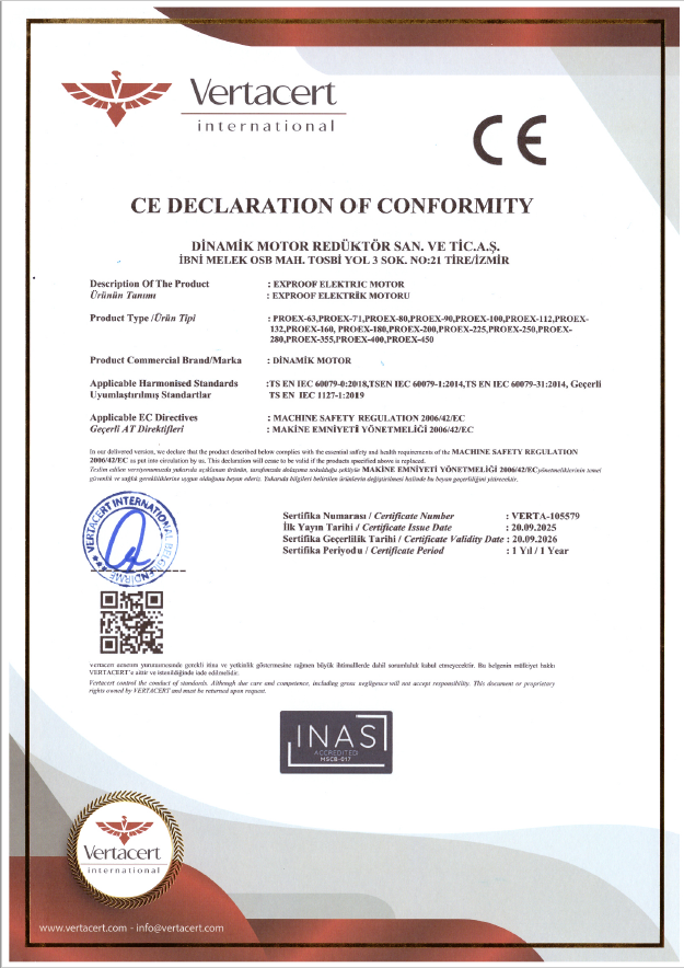 EXPROOF CE SERTİFİKASI